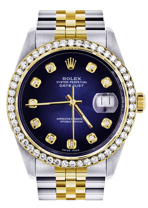 rolex watch with diamonds mens|rolex diamond bezel price.